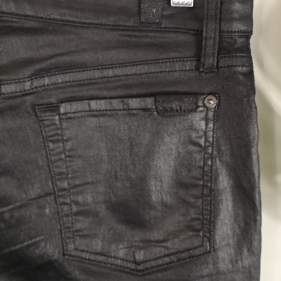 7FAM faux leather coated skinny jeggings - Picture 9 of 11
